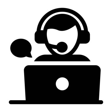 çağrı merkezi servis simgesi vektör illüstrasyon grafik tasarımı