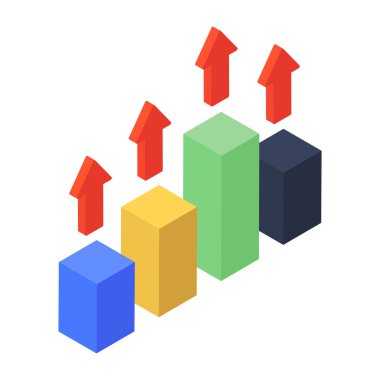 İş ve finans simgesinin vektör illüstrasyonu