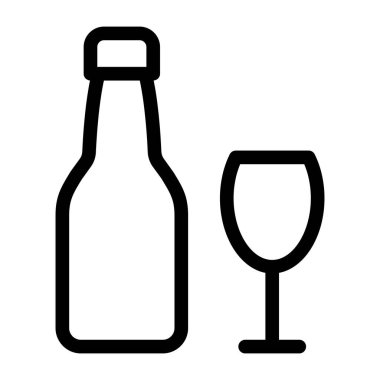 Şampanya şişesi. Basit tasarım