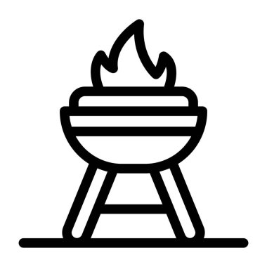 Barbekü ızgarası. vektör illüstrasyonu