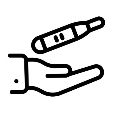 Havlu tutan el, vektör illüstrasyonu