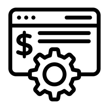 seo ve geliştirme çizgisi vektör simgesi