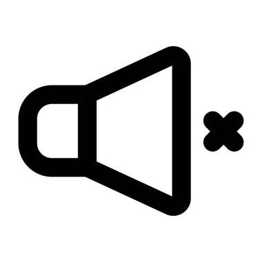 Sessiz. Web simgesi basit illüstrasyon