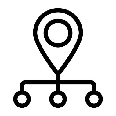 Harita simgesi vektörü. Tıbbi steteskop işareti. izole edilmiş sınır sembolü çizimi