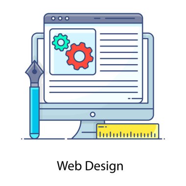 Düz vektör simgesi kodlanıyor.