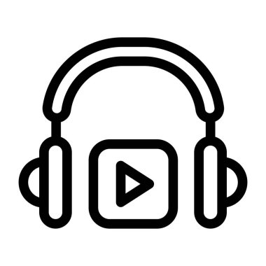 Kulaklık. Web simgesi basit tasarım