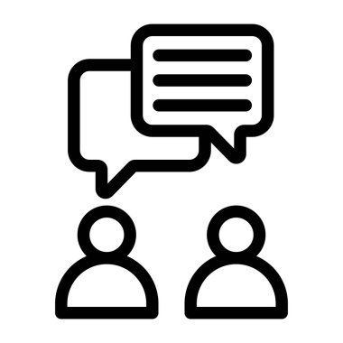 Konuşma. Web simgesi basit illüstrasyon