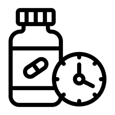 tıbbi ve sağlık hizmeti çizgisi vektör simgesi.