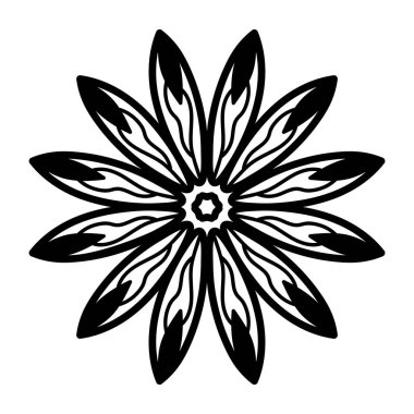 siyah ve beyaz soyut çiçek