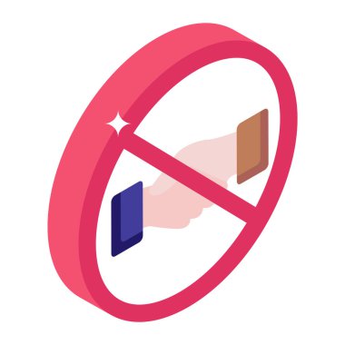 tokalaşma web simgesi yok, vektör illüstrasyonu