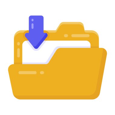 folder with documents icon. simple illustration of mail vector icons for web design