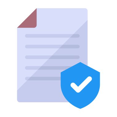 Belge. Web simgesi basit illüstrasyon