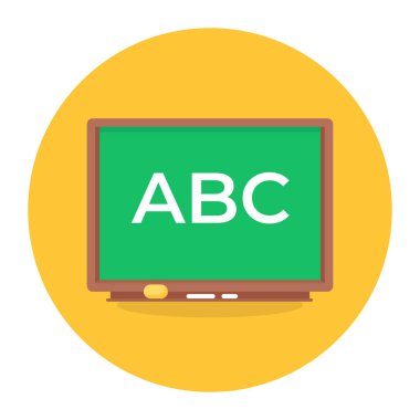 okul tahtası düz vektör simgesi