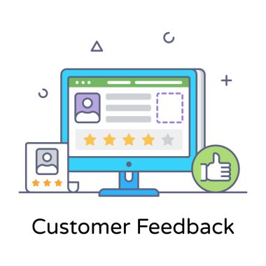 Müşteri geri bildirimi. Web simgesi