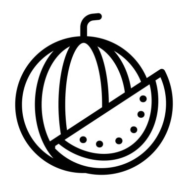 Karpuz. Web simgesi basit illüstrasyon