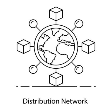 İş ve finans simgesinin vektör illüstrasyonu