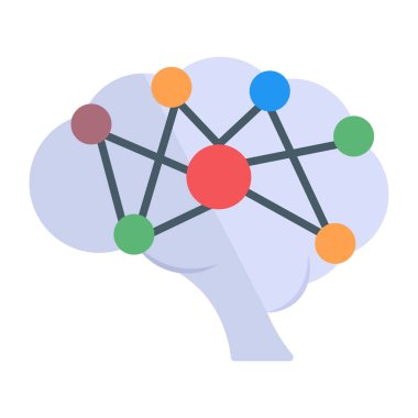 Beyin. Web simgesi basit tasarım