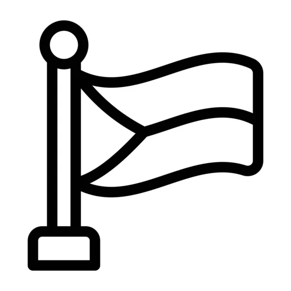 Flagga Ikon Vektor Illustration — Stock vektor