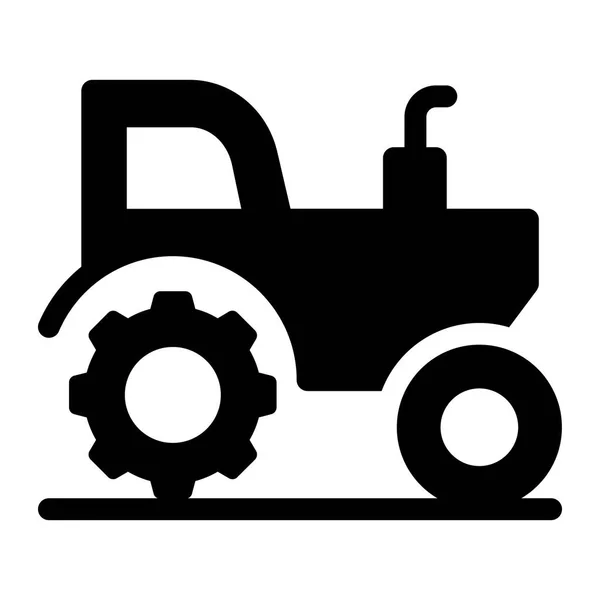 Outline Illustration Tractor Vector Icons Web — Stock Vector