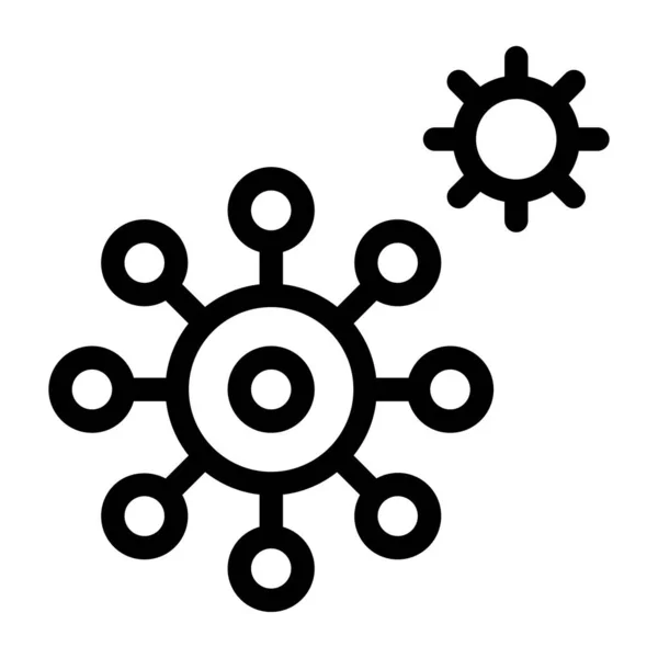 Virus Web Symbol Einfache Illustration — Stockvektor