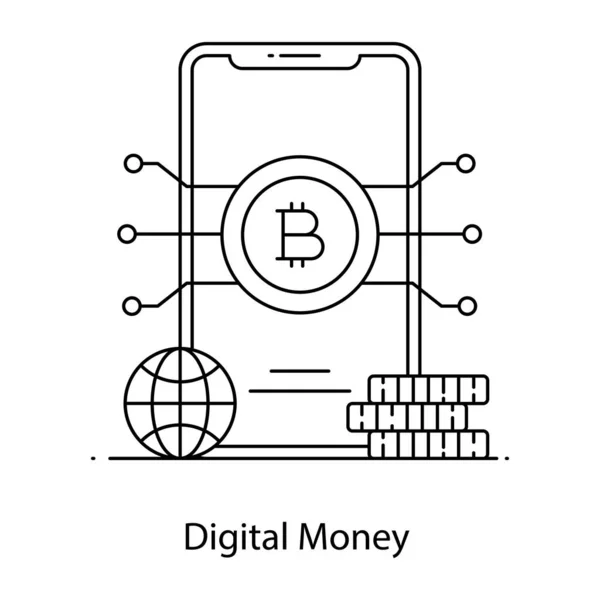 Icono Bitcoin Diseño Plano — Vector de stock