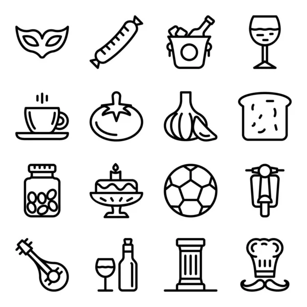 Conjunto Iconos Vectoriales Para Diseño Web — Vector de stock