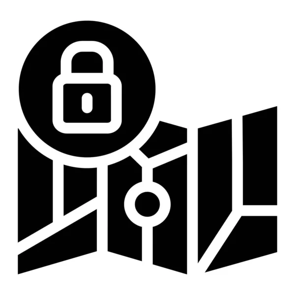 Ikona Blokady Prosta Ilustracja Ikon Wektorowych Kamer Bezpieczeństwa Sieci — Wektor stockowy