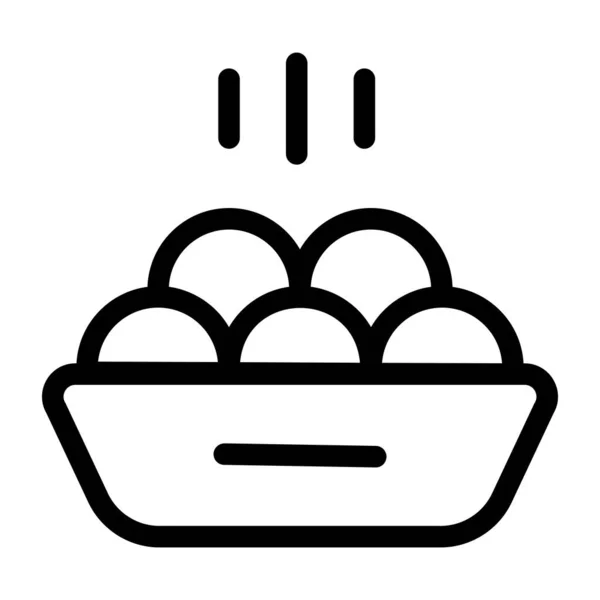 Векторна Іконка Лінії Їжі Напоїв — стоковий вектор