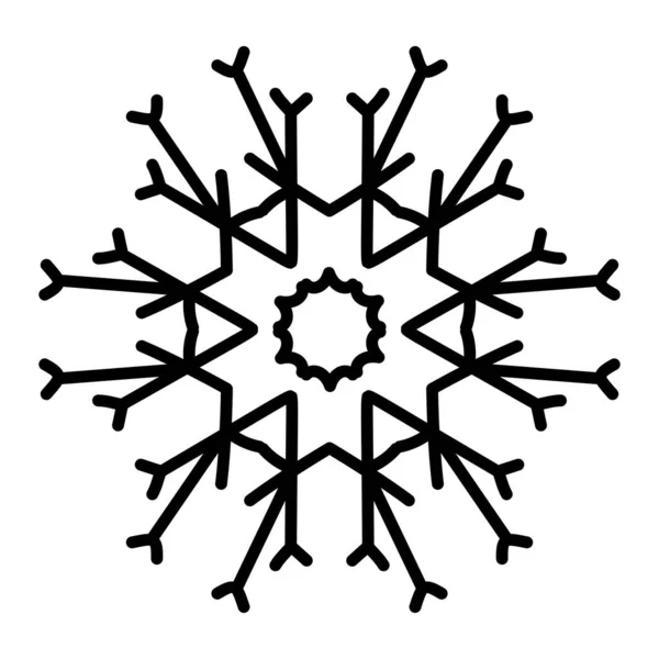 Значок Снежинки Белом Фоне — стоковый вектор