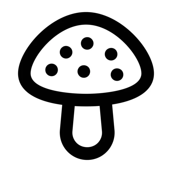 Pilz Web Symbol Einfache Illustration — Stockvektor