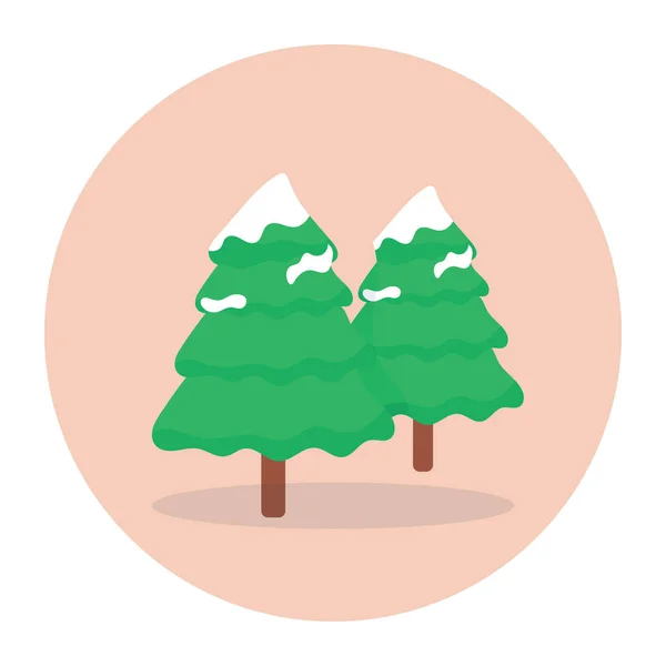 Arbres Icône Web Illustration Simple — Image vectorielle