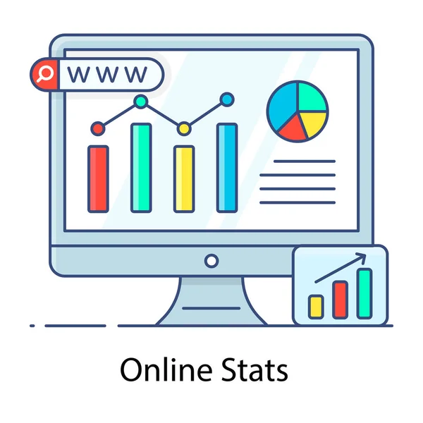 Analytics Web Icon Simple Illustration — Stock Vector