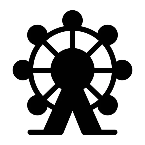 Ikona Sieci Ferris Wheel Ilustracja Wektora — Wektor stockowy