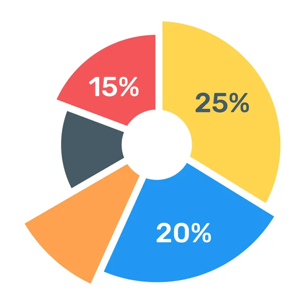 Gráfico Circular Infografía Vector Ilustración — Archivo Imágenes Vectoriales