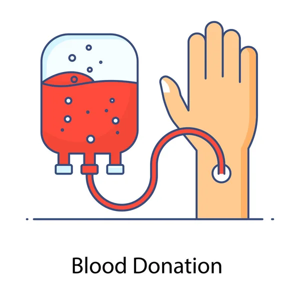 Donación Sangre Icono Del Vector — Vector de stock