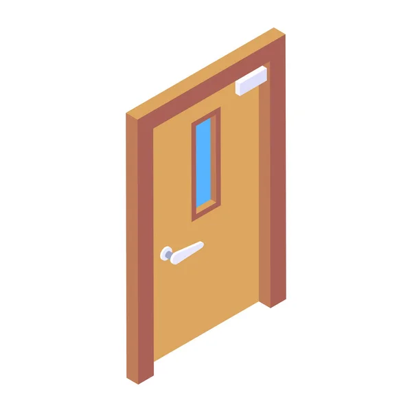 Door Web Icon Simple Design — Stock Vector