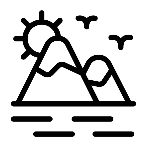 Berg Web Symbol Einfache Illustration — Stockvektor