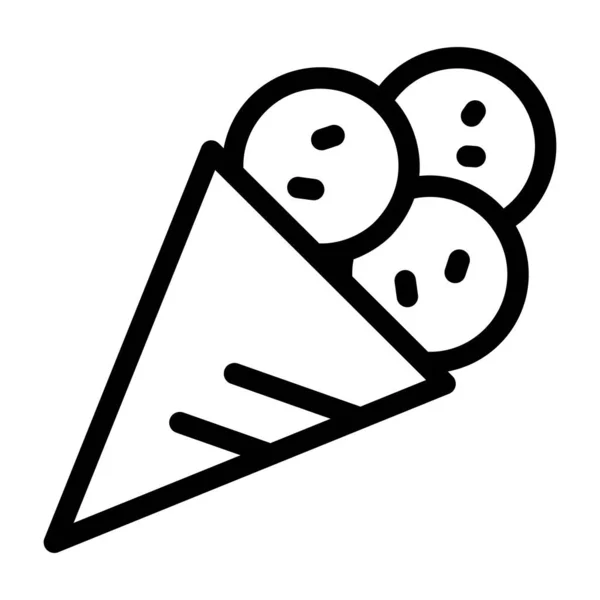 アイスクリームのウェブアイコンシンプルなデザイン — ストックベクタ