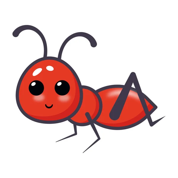 Γλυκό Κόκκινο Μυρμήγκι Εικονογράφηση Διανύσματος — Διανυσματικό Αρχείο