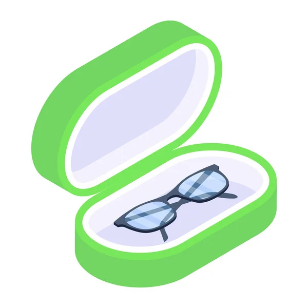 Eye Mirror Icon Isometric Eyes Glasses Vector Icons Web Design — Stock Vector