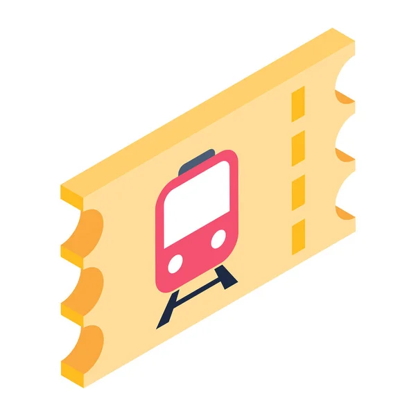 Illustration Vectorielle Icône Ticket Bus — Image vectorielle