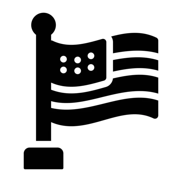 Ikona Flagi Ilustracja Wektora — Wektor stockowy
