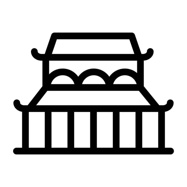 Temple Icône Vectoriel Illustration — Image vectorielle