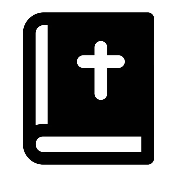 Ikona Książki Biblijnej Zarys Ilustracji Świętych Ikon Wektora Trumny Sieci — Wektor stockowy