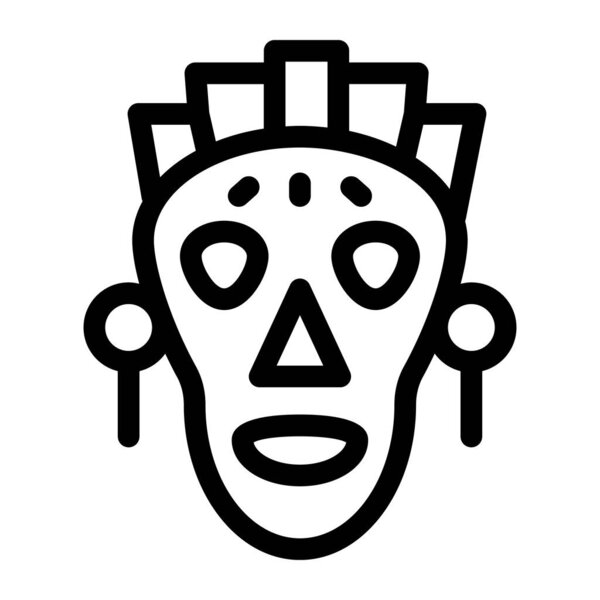 halloween mask icon vector illustration