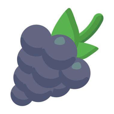 Taze sebze ikonu. Web tasarımı için üzüm çizimi vektör çizimi