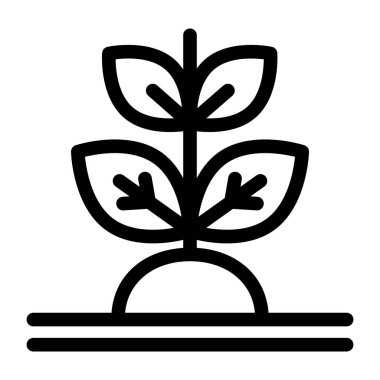 Bitki. Web simgesi basit illüstrasyon