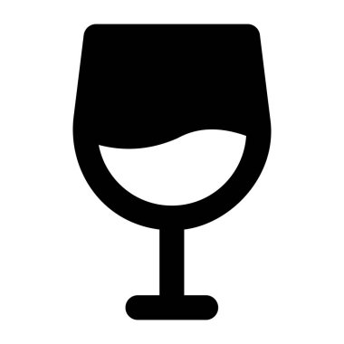 Şarap kadehi. Basit resimleme