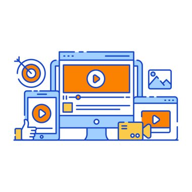 İşletme düz çizim. 10 saniye.