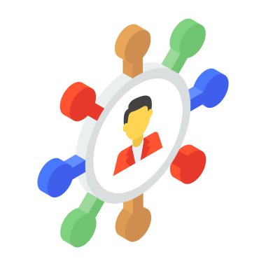 Birlikte çalışan iş adamları. vektör illüstrasyonu